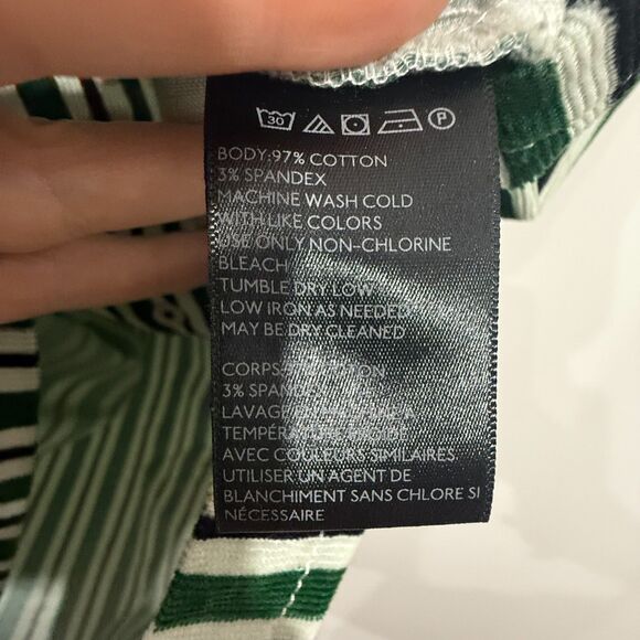 Urban Outfitters Corduroy Button Down Mini Dress - Striped Green/Black/Cream 6 - Picture 7 of 8